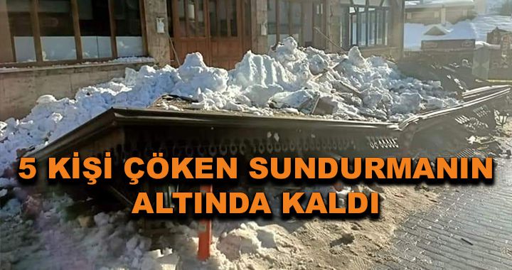 Göynük'te cami sundurması çöktü: 5 yaralı